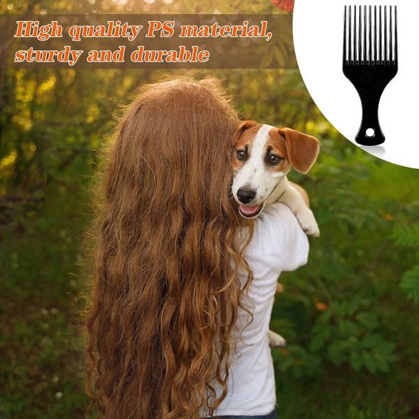 2-delad Afro Comb Antistatisk Afro hårborste Afro Comb Wide Teet