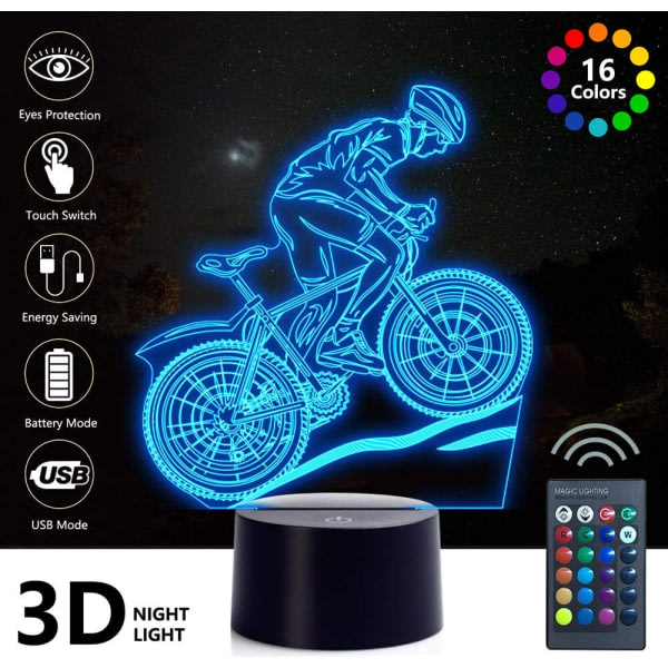3D Nattlampa, Mountainbike 3D Nattlampa 16 Color Changi