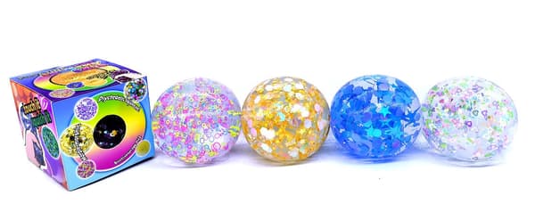 Puristuspallo glitterillä, 5 cm_TF 1