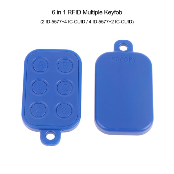 CDQ RFID Multiple Keyfob 6 i 1 skrivbart ICS50 UID utbytbart kort A