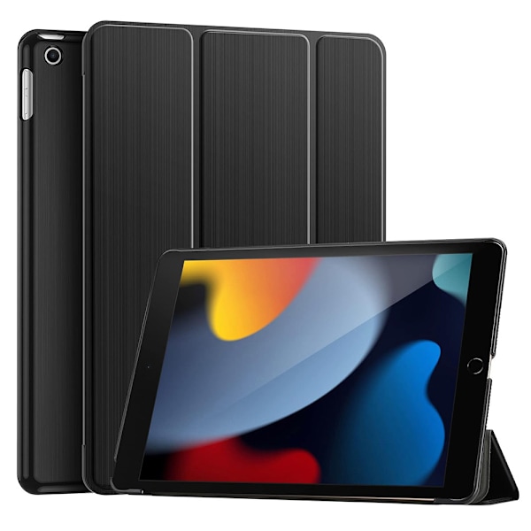 Trifold Etui med Stativ til iPad 10,2\" Gen 7 / 8 / 9 - Sort