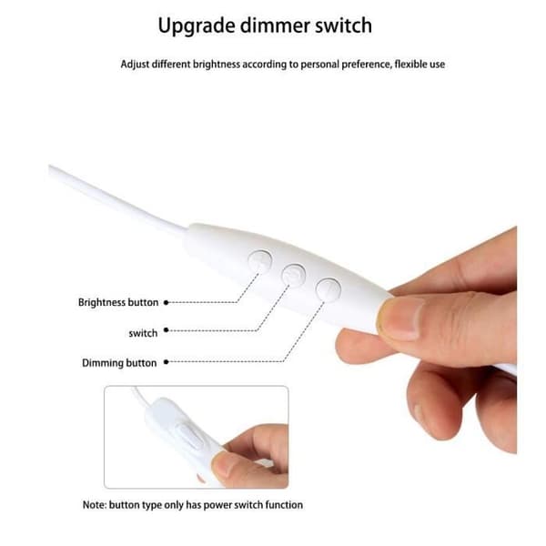 Sengelampe i rotting - HZDHCLH - Dryppefast - USB-opladelig - LED_TF