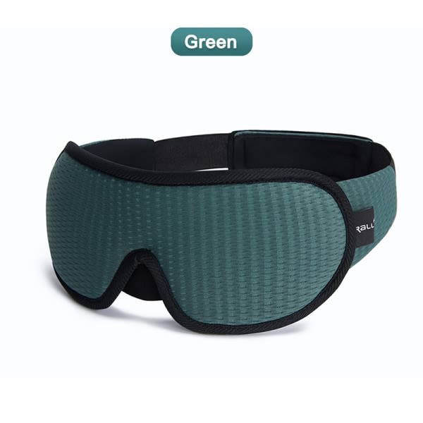 CDQ 1:a 3D sovande ögonmask Resa Relax Patch vadderad ögonbindel Grön