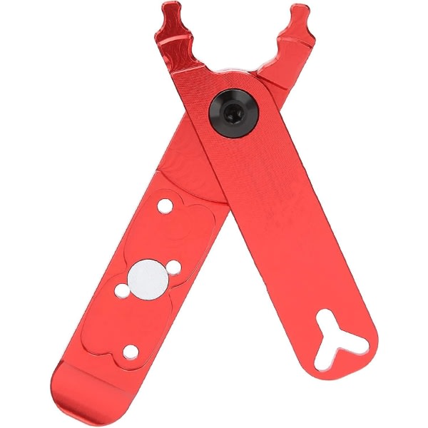 Sykkeljetång, høyholdfast aluminiumlegering, 4-i-1 multifunksjonsventilverktøy Däckspaksverktøy (rød)