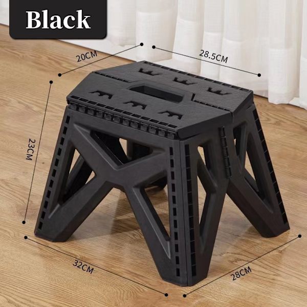 Folding Stool for Kids and Adults, Non-Slip Durable Plastic Bench, Camping Stool