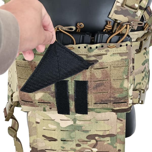 Velcro-patchpaneler til MOLLE/PALS-webbing - 4 stk.