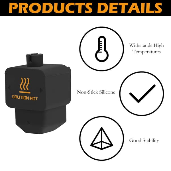 10-pack silikon-hotend-strumpor för Bambu Lab H2D 3D-skrivare, högtemperatur-värmeblockskydd för munstycks- och extruderskydd