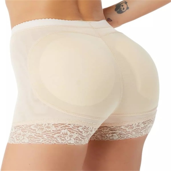 CDQ Rumpeforsterker Trosa Body Shaper Polstret Løft Rumpe Hoftetruse Aprikos M