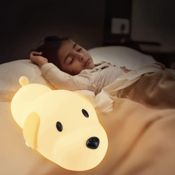 Nattlampa barn med dimbart snoozeljus, LED nattlampa