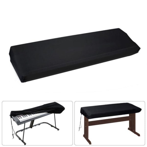 CDQ Dammskydd för keyboard / pianoklaviatur Svart 61/88 Svart 61/88CDQ