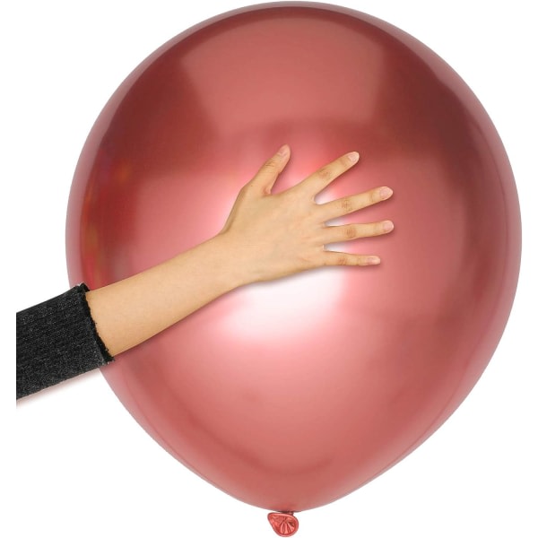 25 stycken 18 tums metallballonger med glänsande latexballonger roséguld