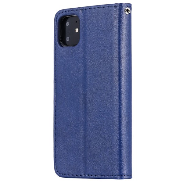 iPhone 11 - Pung Etui/Magnetisk Cover 2i1 - Mørkeblå DarkBlue Mörk Blå