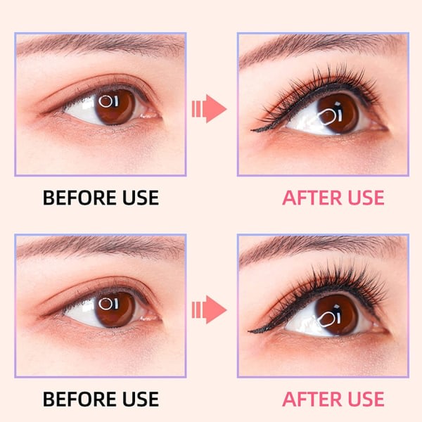 Återanvändbara självhäftande ögonfransar - inget lim eller eyeliner behövs, Falska