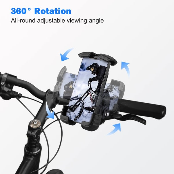 CDQ Cykeltelefonhållare enhandsmanövrering 360 graders rotasjonCDQ
