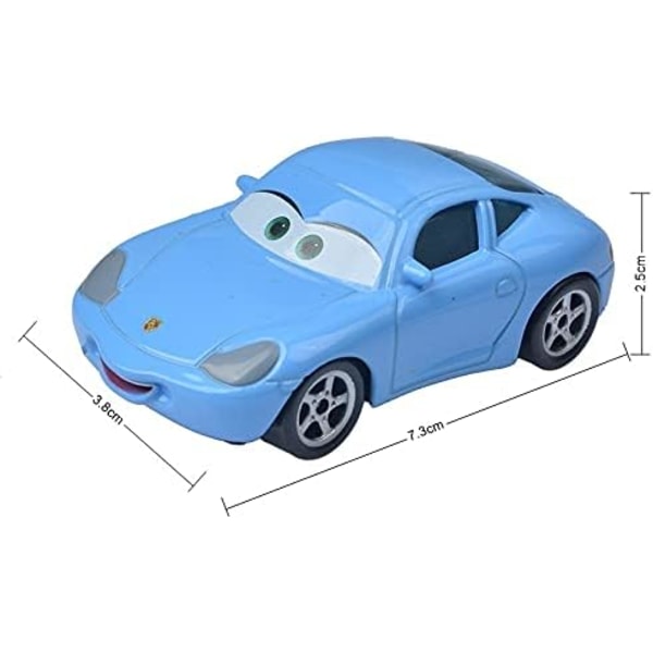 Disney Pixar Bilar 3 Chick Hicks Polis McQueen Mater Fabulous Hudson Diecast Metall Legering Modellbil Leksaker för Pojkar (Färg: Chick Hicks) Sally