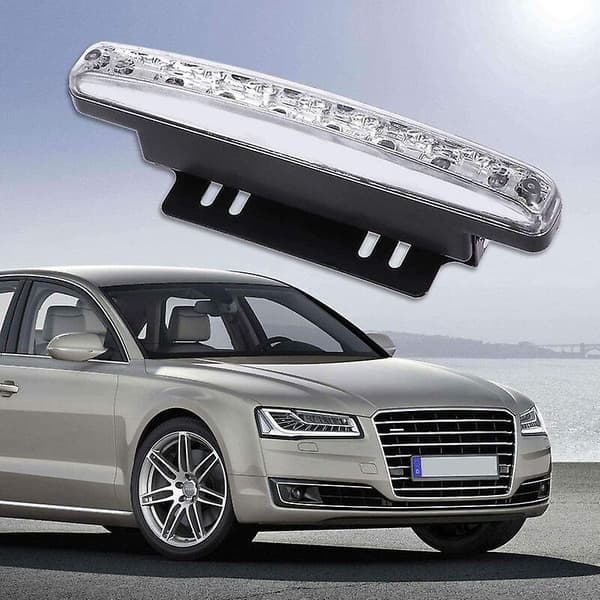 1 Par Høyeffekts LED-lamper - 8 LED - Dagslys - For Bil (Hvitt Lys)_tfrf