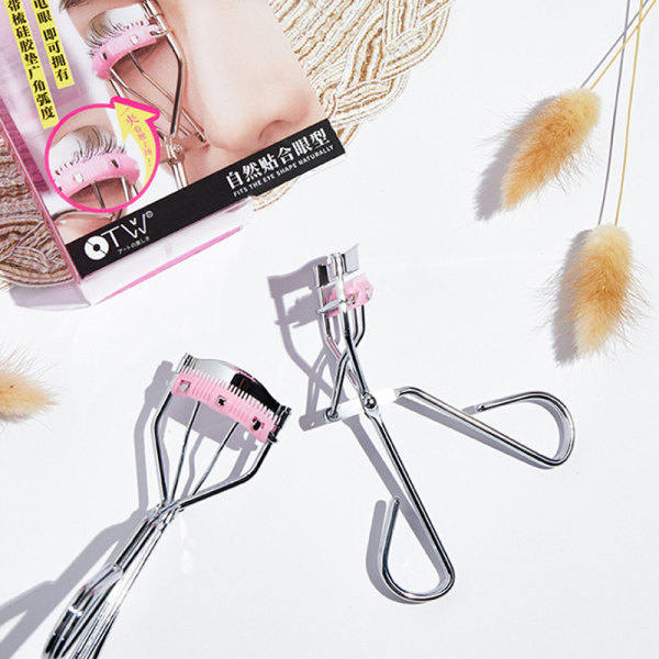1 stk. øjenvippebukker med indbygget kam - Øjenvippebukker Eye Beauty Silver onesize