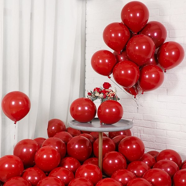 Röd ballong 50 st 12 tum röda ballonger Röda latexballonger for födelsedagförlovning Bröllopsfestdekorationer ballonger CDQ