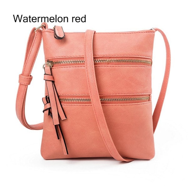 Crossbody-laukku naisille Vetoketju VESIMELONINPUNAINEN Watermelon red