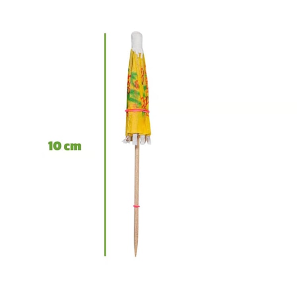 100-pack Cocktailparaplypinnar, Cupcake Toppers, Luau Paraply Tandpetare för Tropisk Hawaiiansk Tiki Party Dekoration