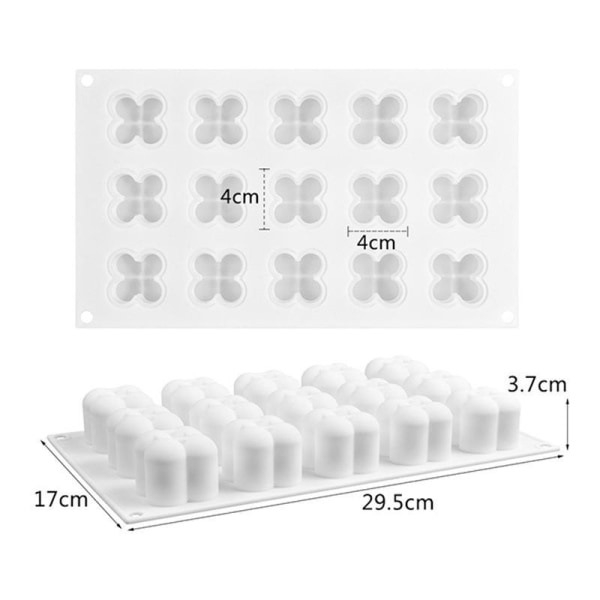 Ljusformar Ljus Stearinljus DIY Gjutformar i Silikonform 15 Rubiks Kub 15 rubiks kub