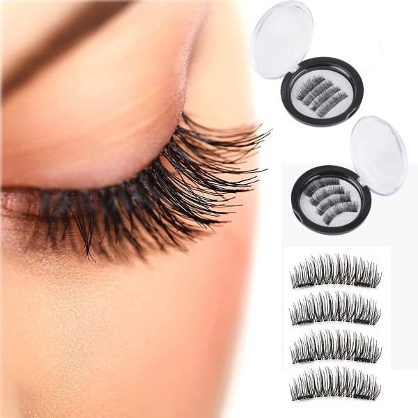 Magnetiska fransar utan eyeliner, inget lim behövs, 3D-återanvändbara