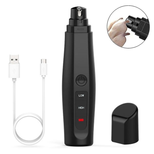 Nail beauty sliper med 3 porte, 2 hastigheder USB anslutning sort