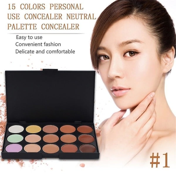 Portabel Ucanbe 15 Färger Concealer henkilökohtaista ja miellyttävää Neutral Palette Concealer