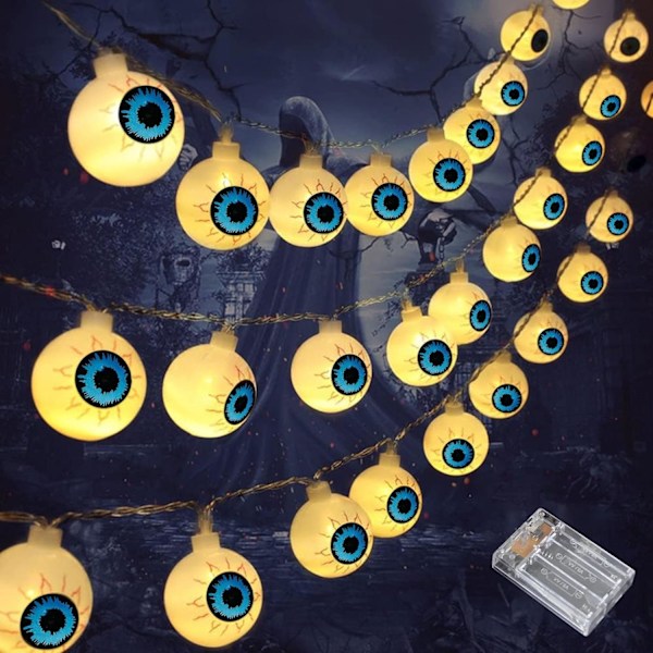 3m Ögonboll Ljussträng, 20 LED Batteridriven för Halloween Inomhus och Utomhus Dekoration D D