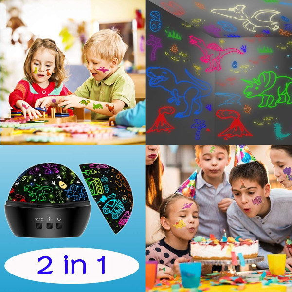 Dinosaurleker for 3-8 år gamle gutter, Dinosaur for barnleker for 3-8 år gamle gutter 2-i-1-billeker for 2-10 år gamle gutter, juleleker