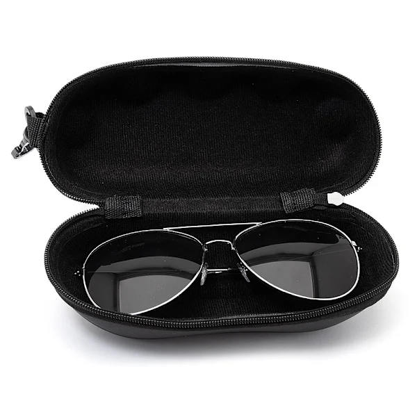 Brilleetui / Solbrilleetui Hardcase Aviator - Vælg farve Sort Sort Svart