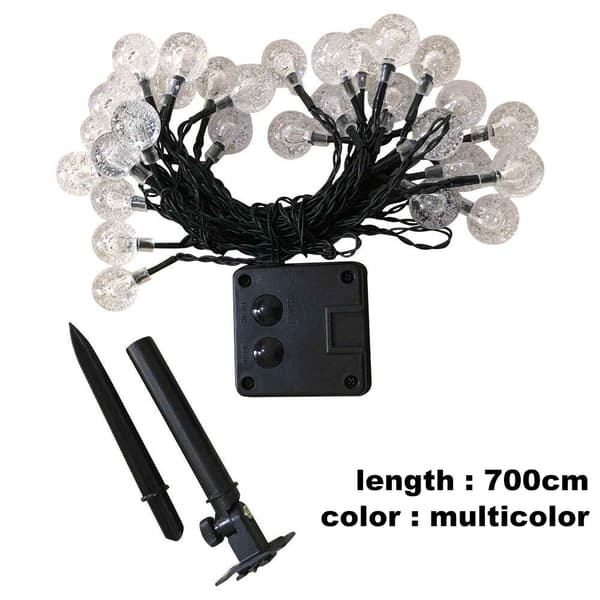 Solcellelysslynge 23ft 50 LED solcelle sommerfugllys for