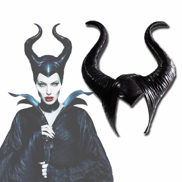 Maleficent Hornhodebånd Hårtilbehør Halloween Kostymefest Sideprops MJ51 One Size One Size Matte removable