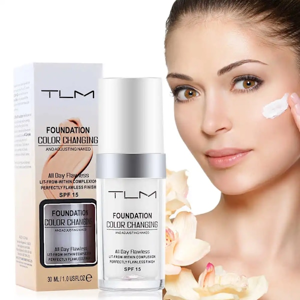 (Påsketilbud) Høykvalitets 1-3 stk Fargeskiftende Foundation Makeup Base, Langvarig Fuktighetsgivende 30ml 1pcs