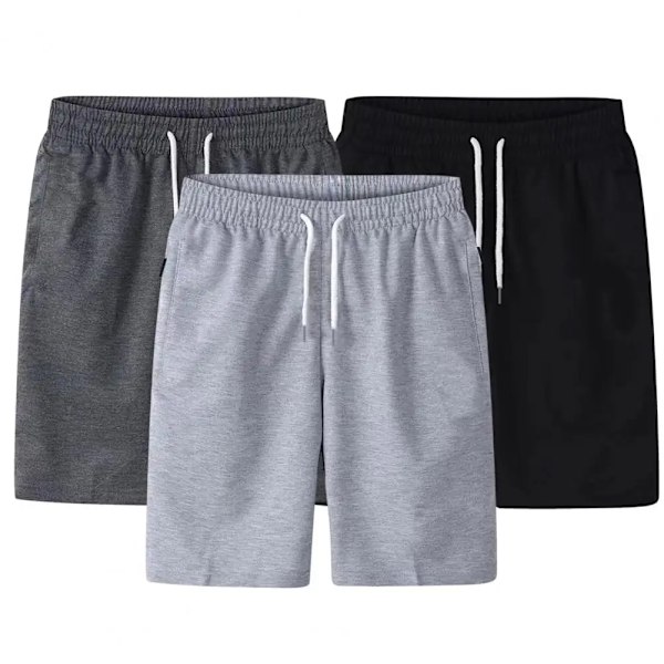 Cargo-shortsit, joustava vyötärö, ohuet, löysät taskut, kiristysnyörilliset cargo-shortsit, tummanharmaat Dark Gray L