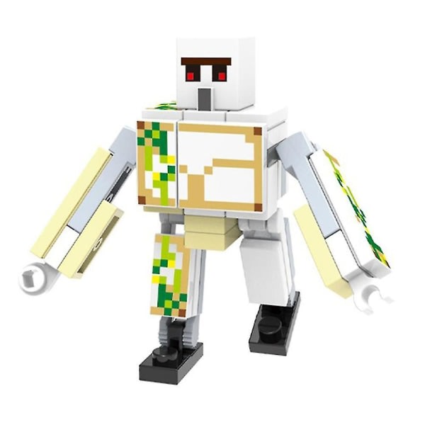 8 stk/sett Minecraft-tema minifigur montert mini byggekloss Samlefigurer Leke Barn Fans Gave