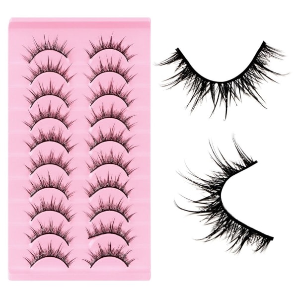 10 Par Manga Lashes Cosplay Lashes Wet Look