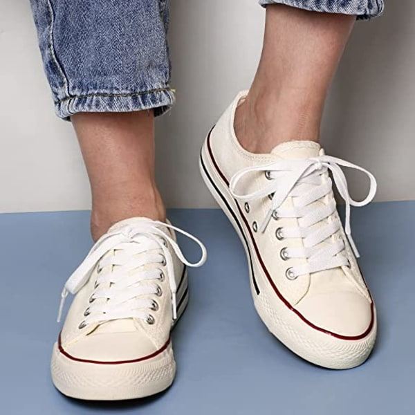 3 par skolisser, 10 mm brede flade skolisser til sneakers, Runni