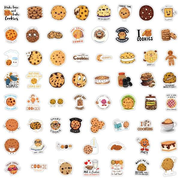 120 st Cookie Aesthetics klistermärken dekorativa muggar mobiltelefon handbok bok klistermärken
