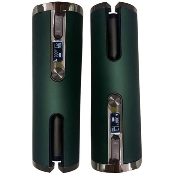 (Grön nyans) Trådløs automatisk hårrullare Sladdløs automatisk låsning med opladningsbart batteri Värmeisolerande Ch