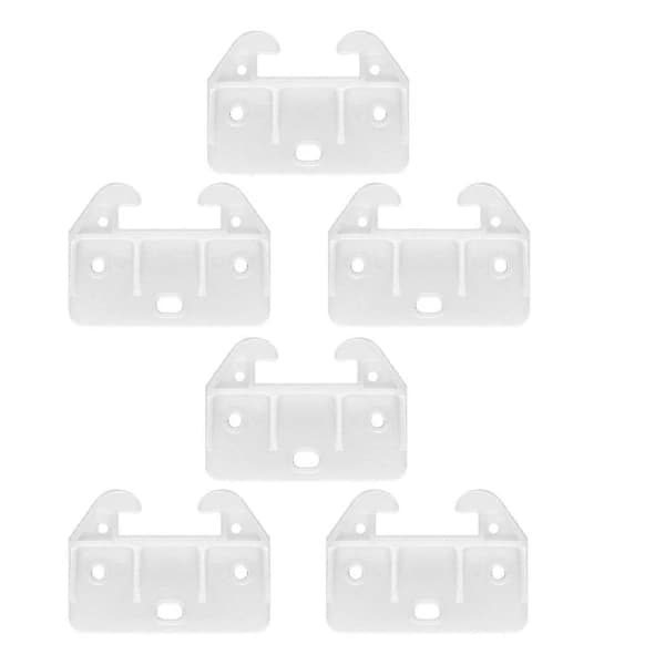 Reservedele til skuffeskabe Nem installation Enkle hvide plastskuffeskinner 6 stk._tfrf