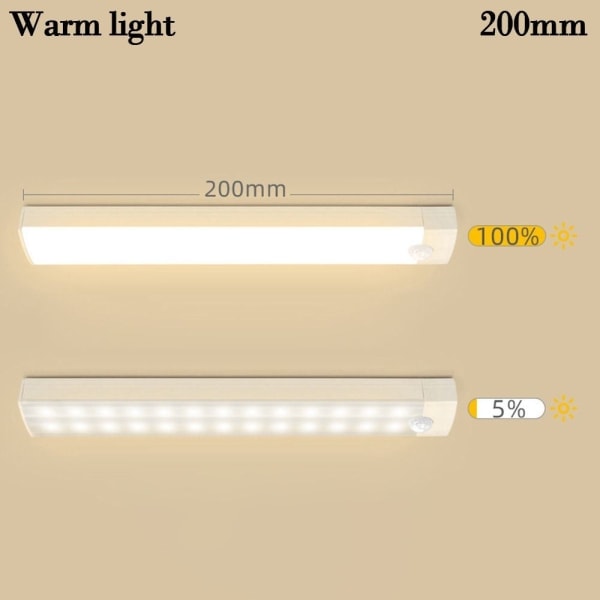 Skabbelysning Bevægelsessensorlampe 200M VARMT LJUS 200m Varmt lys Warm light 200mWarm light