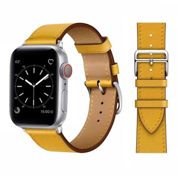 Läderarmband för Apple Watch band 44mm 45mm 42mm 41mm 40mm 38mm Single Tour klockarmband armband iWatch serie 3 4 5 6 SE 7 band 11 ambe 11 amber For 38mm 40mm 41mm