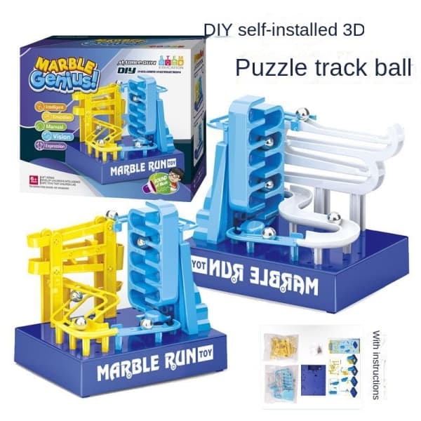 Marmorløb sæt til børn, Marmorløb Marmorlabyrint Madness Adventure Game Yellow model