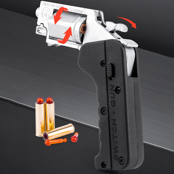 Legering venstre hjul metal model foldbar foldbar revolver switch - Hvid One Size