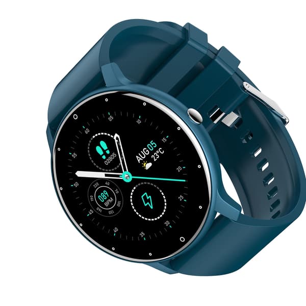 Smart Armband Smartklocka med Puls och Blodtryck Väderprognos för Herr Dam Blå_tfrf