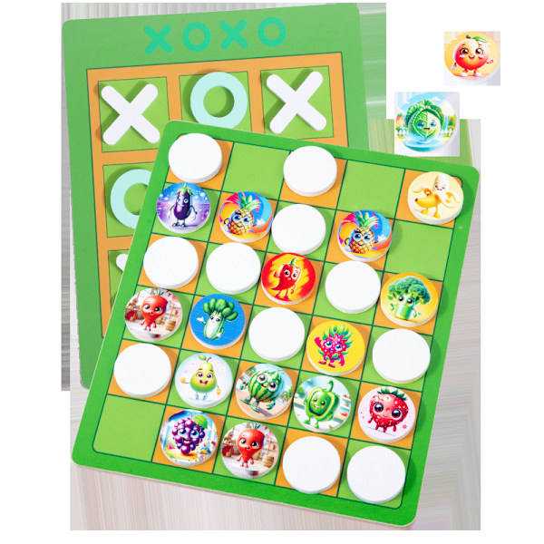 Trepuslespill Tic-tac-toe, barnekamp, koble sammen prikkene, vend sjakk, interaktivt minne for foreldre og barn, finn samme leketøy