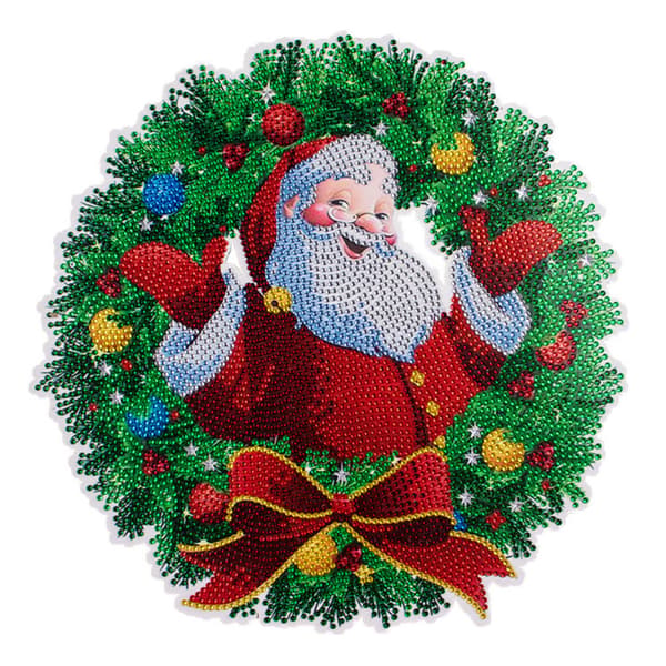 5D DIY Diamantmaleri Julekrystal Krans Hængende Dekor B_tfrf B
