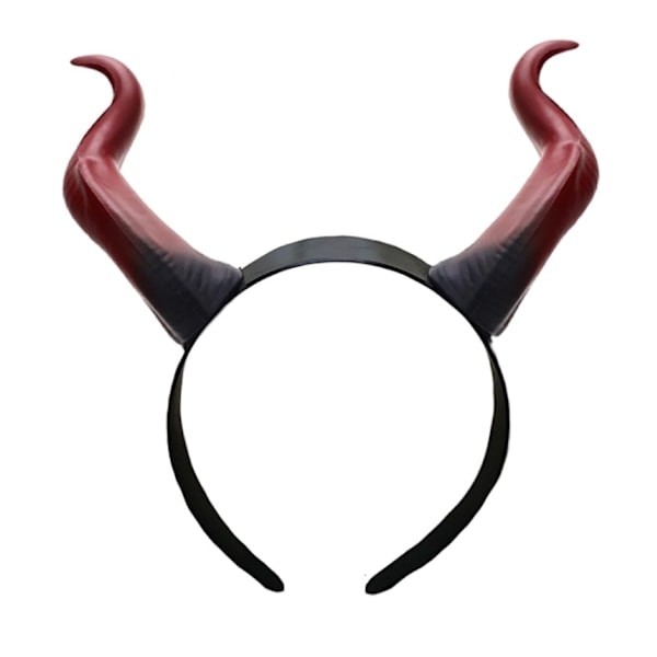 Maleficent Horn Hodebånd Hårtilbehør Halloween Maskerade Sideprops MJ51 One Size Rød Gradient Avtakbar One Size Red gradient detachable