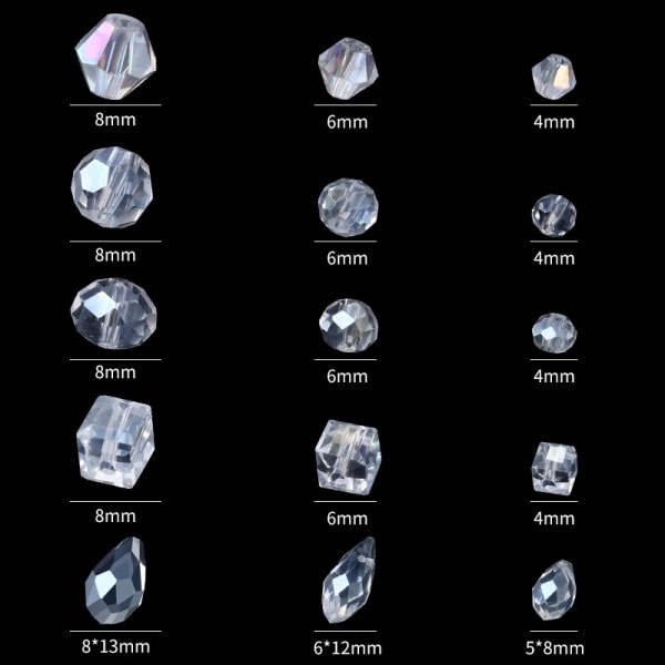 CDQ 1000-delade klara glasspärlor for smycketillverkning 4 tidligereCDQ